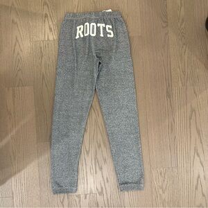 Roots Women’s Salt& Pepper Grey Fleece Sweatpants
